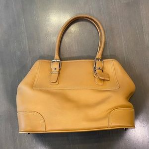 Coach tan leather handbag